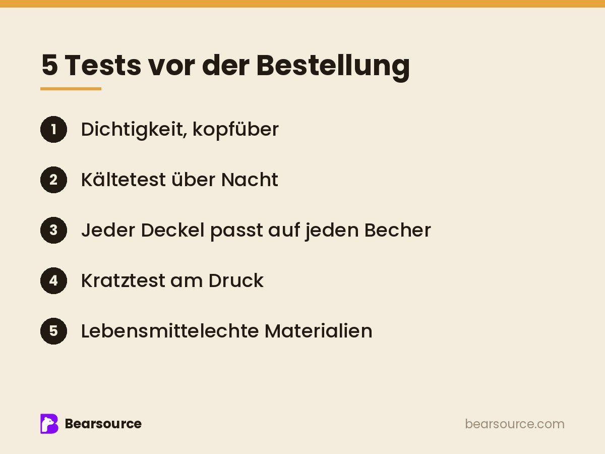 Individuelle Trinkbecher und Flaschen: Was Sie vor der Bestellung testen sollten