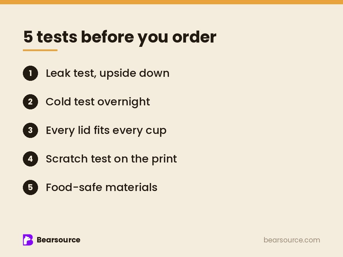 Custom Tumblers and Drinkware: What to Test Before You Order
