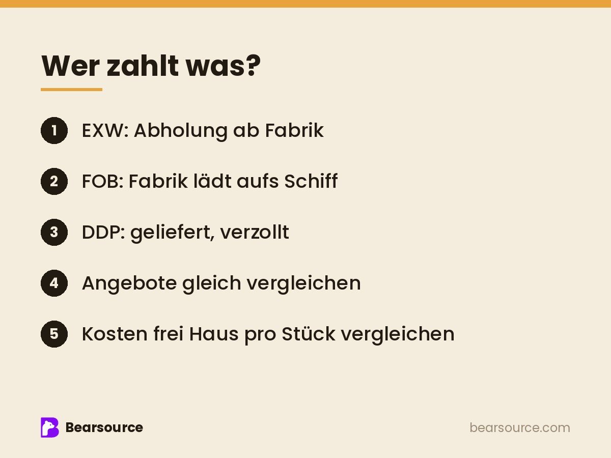 FOB, EXW oder DDP: Zu welchen Lieferbedingungen sollten Sie einkaufen?