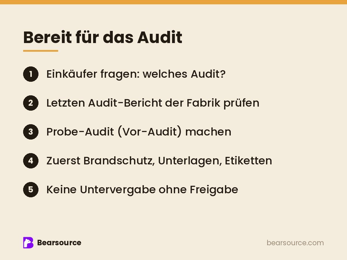 Fabrik-Audits für den Handel: Was Walmart, Costco und große Händler prüfen, bevor Sie verkaufen dürfen